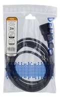 Miniatyrbilde 3 av 3: DELTACO C14 til åpen ende, 2m, IEC C14, 10A, svart