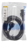 Miniatyrbilde 3 av 3: DELTACO apparatkabel IEC 60320 C15 - CEE 7/7, 3m, svart