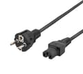 Miniatyrbilde 2 av 3: DELTACO apparatkabel IEC 60320 C15 - CEE 7/7, 3m, svart