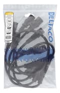 Miniatyrbillede 3 af 3: DELTACO IEC C14 to 5x IEC C13 Power cable, 1m, 10A/250V, Y-Splitter, b