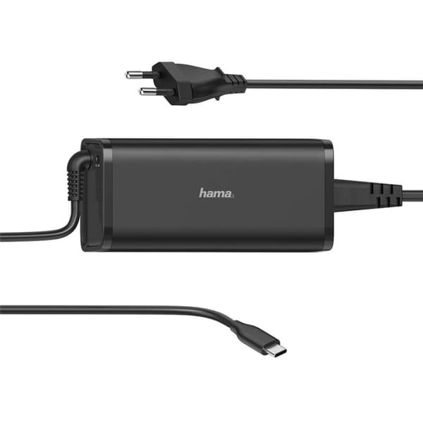 Hama Nätdel Notebook USB-C 100-240V 5-20V/100W Sort
