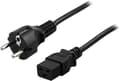 Miniatyrbilde 2 av 3: DELTACO apparatkabel, 16A, rett CEE 7/7 - rett IEC C19, 3m