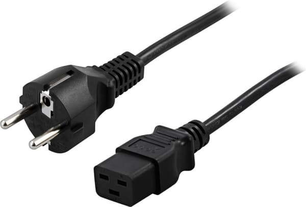 DELTACO apparatkabel, 16A, rak CEE 7/7 - rak IEC C19, 5m (DEL-111T)