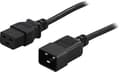Miniatyrbillede 2 af 3: DELTACO jordet apparat-/forlængerkabel, <b>ret IEC 60320  C19</b> til