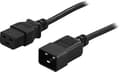 Miniatyrbillede 1 af 3: DELTACO jordet apparat-/forlængerkabel, <b>ret IEC 60320  C19</b> til