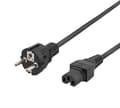 Miniatyrbillede 2 af 4: DELTACO power cord CEE7/7 - IEC C15, 1m, black