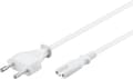 Miniatyrbilde 4 av 5: Goobay Tilkoblingskabel Euro-plugg, 1,5 m, hvit Euro-plugg (type C, CEE 7/16) &gt; apparatkontakt C7
