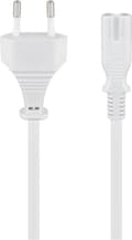 Miniatyrbilde 1 av 5: Goobay Tilkoblingskabel Euro-plugg, 1,5 m, hvit Euro-plugg (type C, CEE 7/16) &gt; apparatkontakt C7