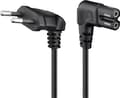 Miniatyrbilde 2 av 8: Goobay Euro-tilkoblingskabel, 3 m, svart Euro-plugg (type C, CEE 7/16) &gt; apparatkontakt C7