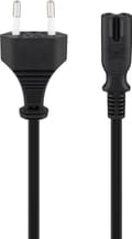 Miniatyrbilde 1 av 9: Goobay Tilkoblingskabel Euro-plugg, 5 m, svart Euro-plugg (type C, CEE 7/16) &gt; apparatkontakt C7