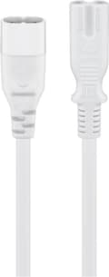 Miniatyrbilde 1 av 4: Goobay Forlengelseskabel C7/C8, 2 m, hvit Enhetsplugg C8 &gt; Enhetskontakt C7