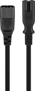 Miniatyrbilde 2 av 4: Goobay Forlengelseskabel C7/C8, 2 m, svart Enhetsplugg C8 &gt; Enhetskontakt C7