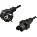 Miniatyrbillede 1 af 3: LogiLink Apparatkabel 90° - C15 Rak Svart 2m
