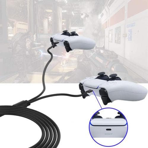 SiGN Duo Charge & Play Kabel för PS5, 1.5m - Svart