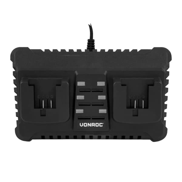 VONROC Dubbel snabbladdare | VPower 20V-plattformen