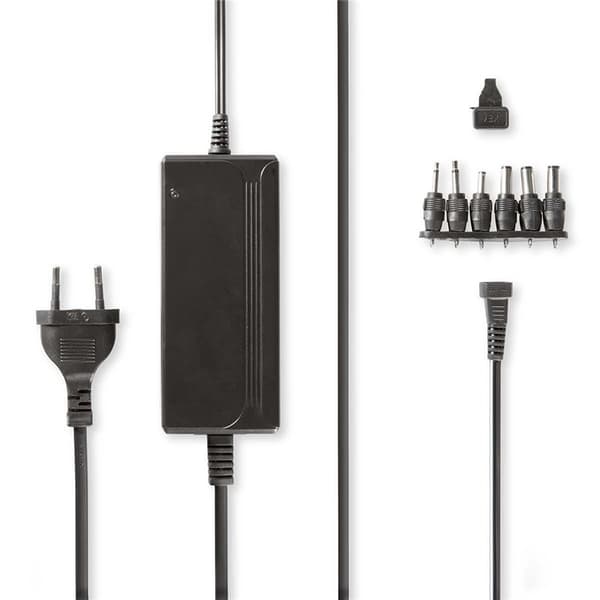 Nedis Universal AC strømadapter | 36 W | 5 - 15 V DC | 3.60 m | 2.4 A - 3.0 A A | 6 plug(s) | Sort