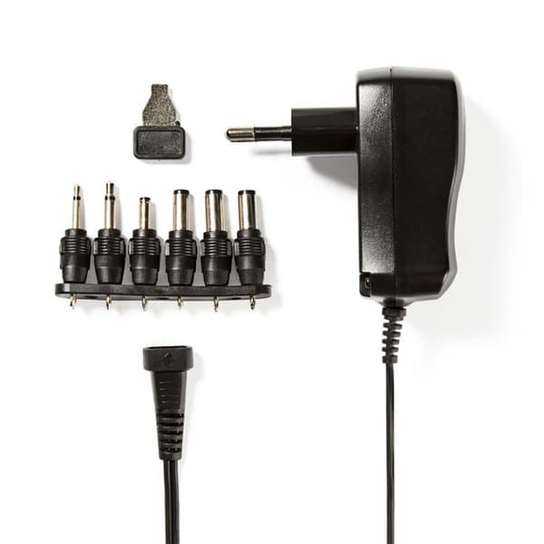 Nedis Universal AC strømadapter | 7.2 W | 3 - 12 V DC | 1.80 m | 1.0 A A | 6 plug(s) | Sort Sort