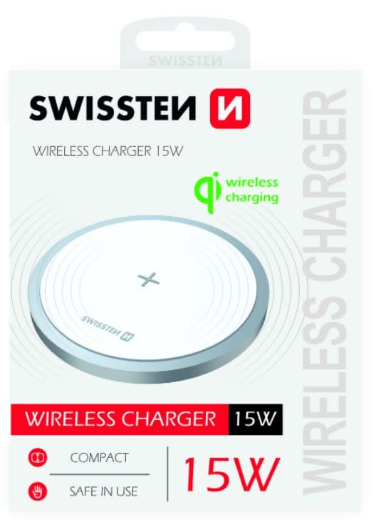 Bezvadu Lādētājs Swissten ar USB - USB-C kabeli 15W