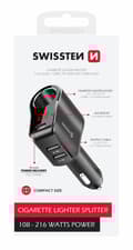 Miniatyrbillede 1 af 4: Swissten autoadaptér s výstupem 1x cl, 1x ucb-c pd a 2x usb-a, 108w - 216w