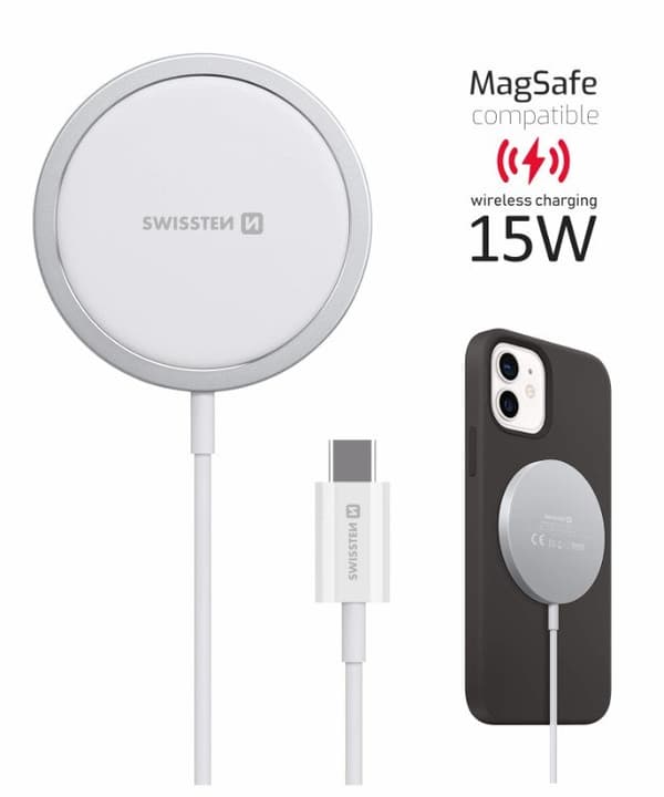 Swissten MagStick bezdrátová nabíječka pro iPhone kompatibilní s MagSafe
