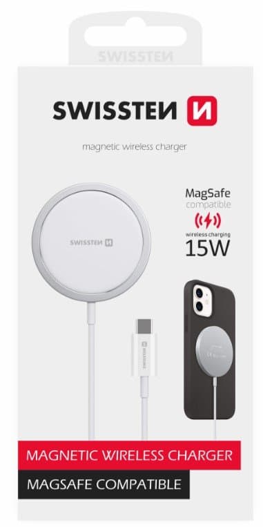 Swissten MagStick bezdrátová nabíječka pro iPhone kompatibilní s MagSafe