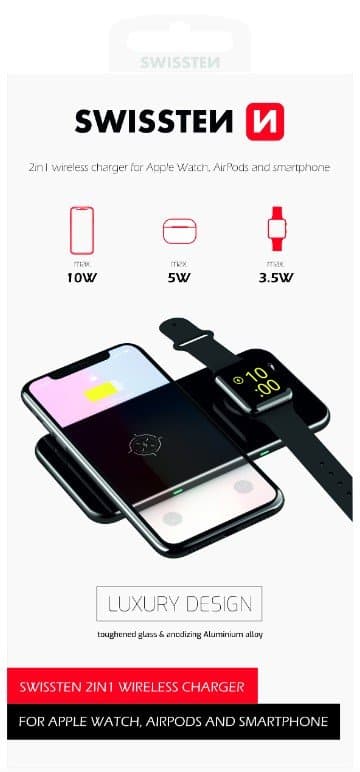 Swissten Wireless Charger 2in1 Stand 10W
