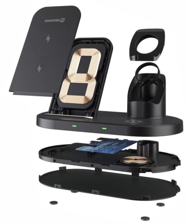 Swissten Wireless Charger 3in1 Stand 15W