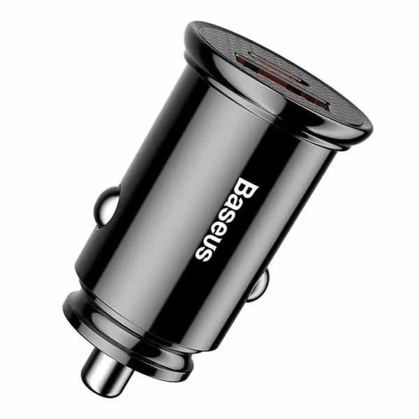 Baseus Circular Car Charger PD / QC4.0 / 5A / 30W Sort