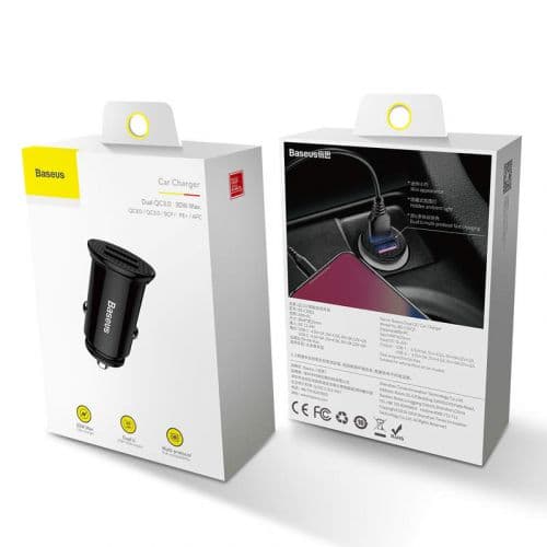 Baseus Circular Car Charger musta