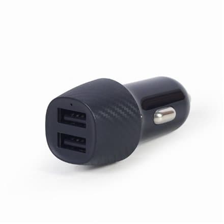 GEMBIRD TA-U2C48A-CAR-01 2port USB car charger 4.8A black musta