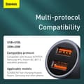 Miniatyrbillede 2 af 11: Baseus Golden Contractor Pro Car Charger USB / 40W