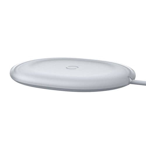 INCARCATOR wireless Baseus Jelly Qi 15W, compatibilitate smartphones, cablu Type-C la USB inclus, alb "WXGD-02" (timbru verde 0.18 lei) - 695315622370