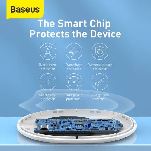 INCARCATOR wireless Baseus Jelly Qi 15W, compatibilitate smartphones, cablu Type-C la USB inclus, alb "WXGD-02" (timbru verde 0.18 lei) - 695315622370