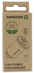 Miniatyrbilde 3 av 5: Swissten Eco Friendly Metal Premium Car charger 2 x USB 4.8A