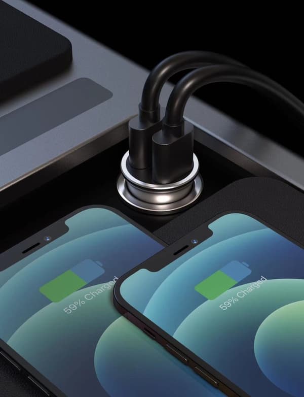 Swissten Eco Friendly Metal Premium Car charger 2 x USB 4.8A