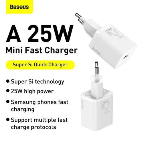 Baseus CCSP020102 Super Si 1C Travel Charger 25W