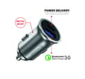 Pikkukuva 1 / 3: Swissten cl adaptér power delivery usb-c + quick charge 3.0 36w metal stříbrný