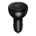 Miniatyrbillede 4 af 6: Baseus Car Charger Fast charger U+C+C, PD 3.0, QC 5.0, PPS, (with C+C cable 100W (20V/1.5A) 1m) 160W, Black (TZCCZM-0G)