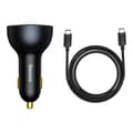 Miniatyrbillede 6 af 6: Baseus Car Charger Fast charger U+C+C, PD 3.0, QC 5.0, PPS, (with C+C cable 100W (20V/1.5A) 1m) 160W, Black (TZCCZM-0G)