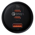 Miniatyrbillede 1 af 6: Baseus Car Charger Fast charger U+C+C, PD 3.0, QC 5.0, PPS, (with C+C cable 100W (20V/1.5A) 1m) 160W, Black (TZCCZM-0G)