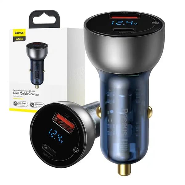 Lādētājs Baseus Dual Quick Charger 65W Grey