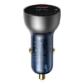 Miniatyrbillede 2 af 9: Baseus Particular Digital Dual Quick Charger Car Charger QC+PPS / 65W