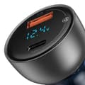 Miniatyrbillede 1 af 9: Baseus Particular Digital Dual Quick Charger Car Charger QC+PPS / 65W