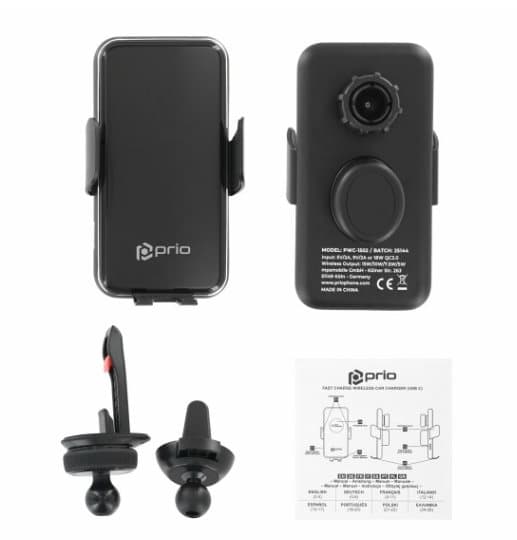 Prio Fast Charge Wireless Car Charger 15W
