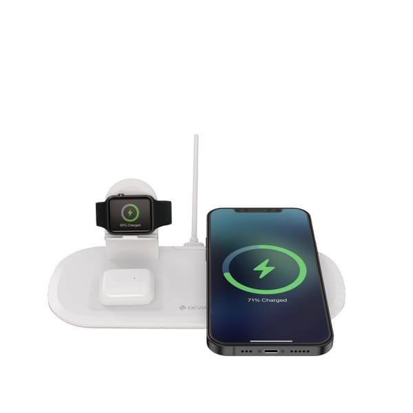 Devia Wireless Charger Smart 3in1 / Smartphone / Apple Watch / Headphones / USB
