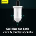 Miniatyrbild 5 av 11: Baseus Grain Pro Car Charger USB-A  4.8A