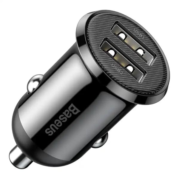 Baseus CCALLP-01 2XUSB 4.8A car charger 2 x USB black