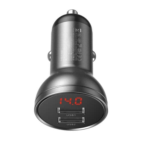 Baseus Digital Display Car Charger USB-A / 24W