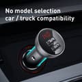 Miniatyrbillede 6 af 8: Baseus car charger with display, 2x USB, 4.8A, 24W (silver)