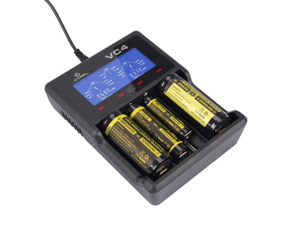 XTAR VC4SL batterioplader til Li-ion / Ni-MH / Ni-CD 18650